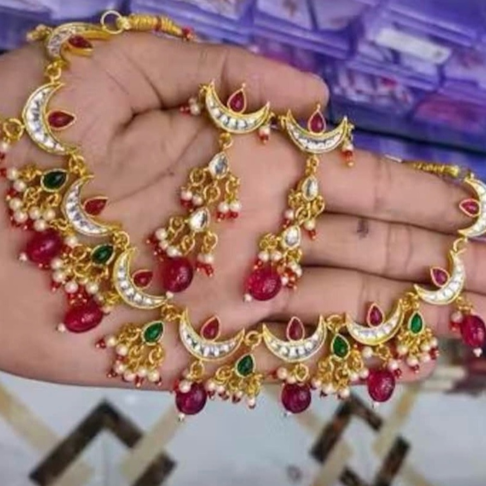 Elegant Gold and Red Jewelry Set